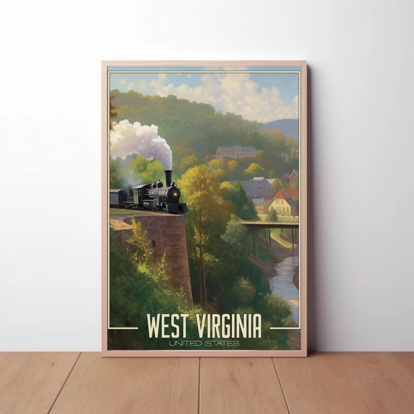 West Virginia United States Vintage Poster
