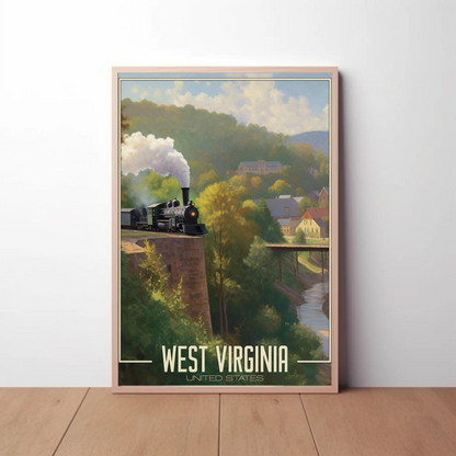 West Virginia United States Vintage Poster