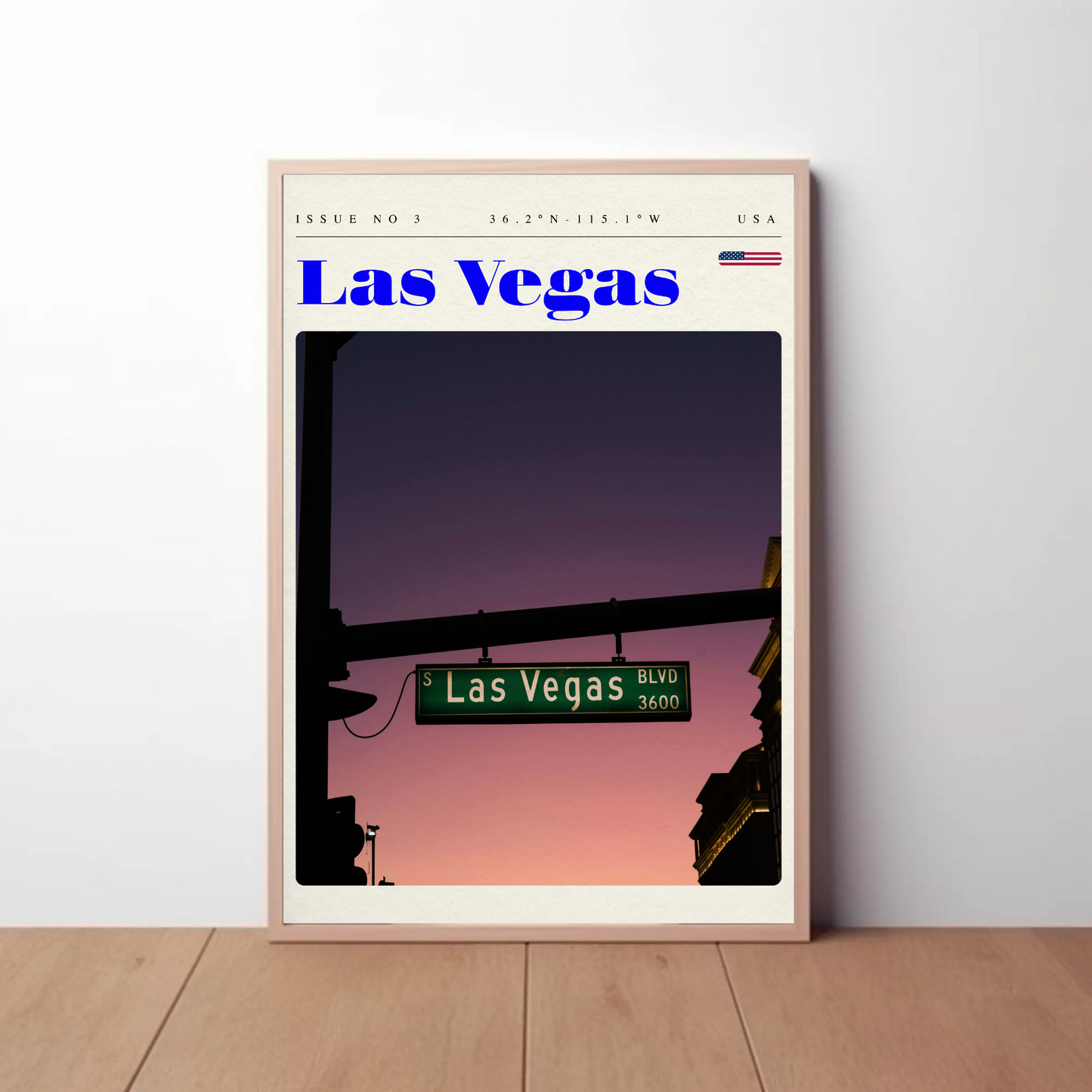 Vintage Poster Las Vegas Blvd Sign