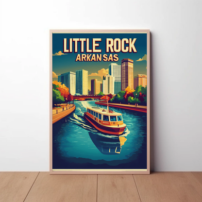 Little Rock Arkansas Vintage Poster