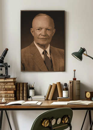 Dwight Eisenhower 34th President Sepia Photo