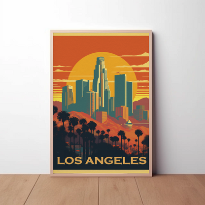 Los Angeles Vintage Travel Poster