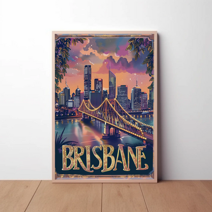 Brisbane Vintage Poster