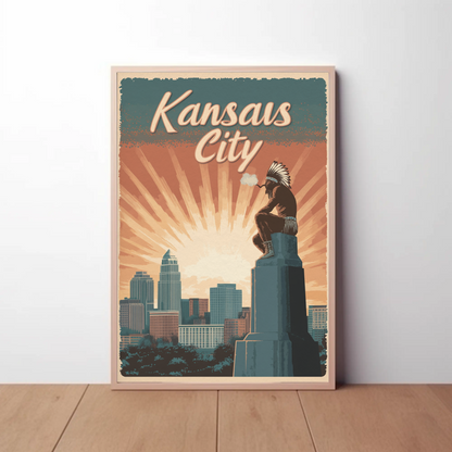 Kansas City Vintage Poster Native Heritage