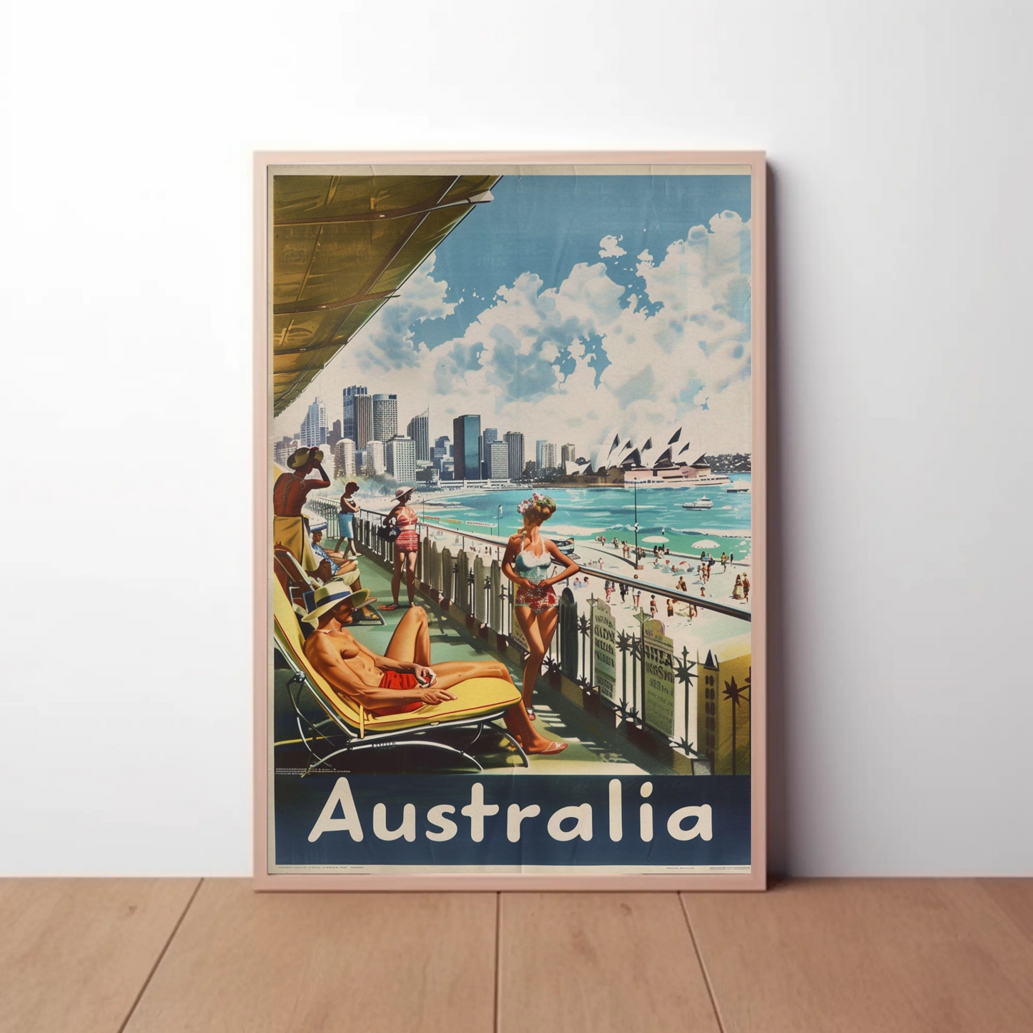 Australia Beach Vintage Poster Retro