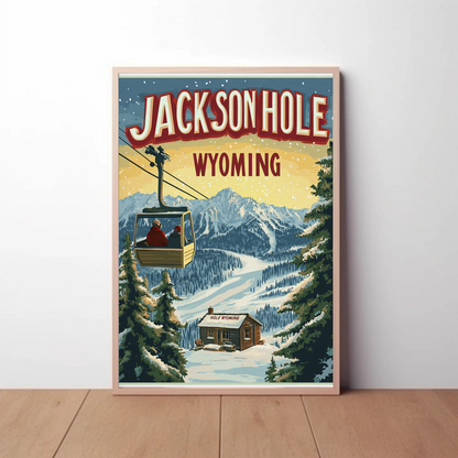 Jackson Hole Wyoming Vintage Poster