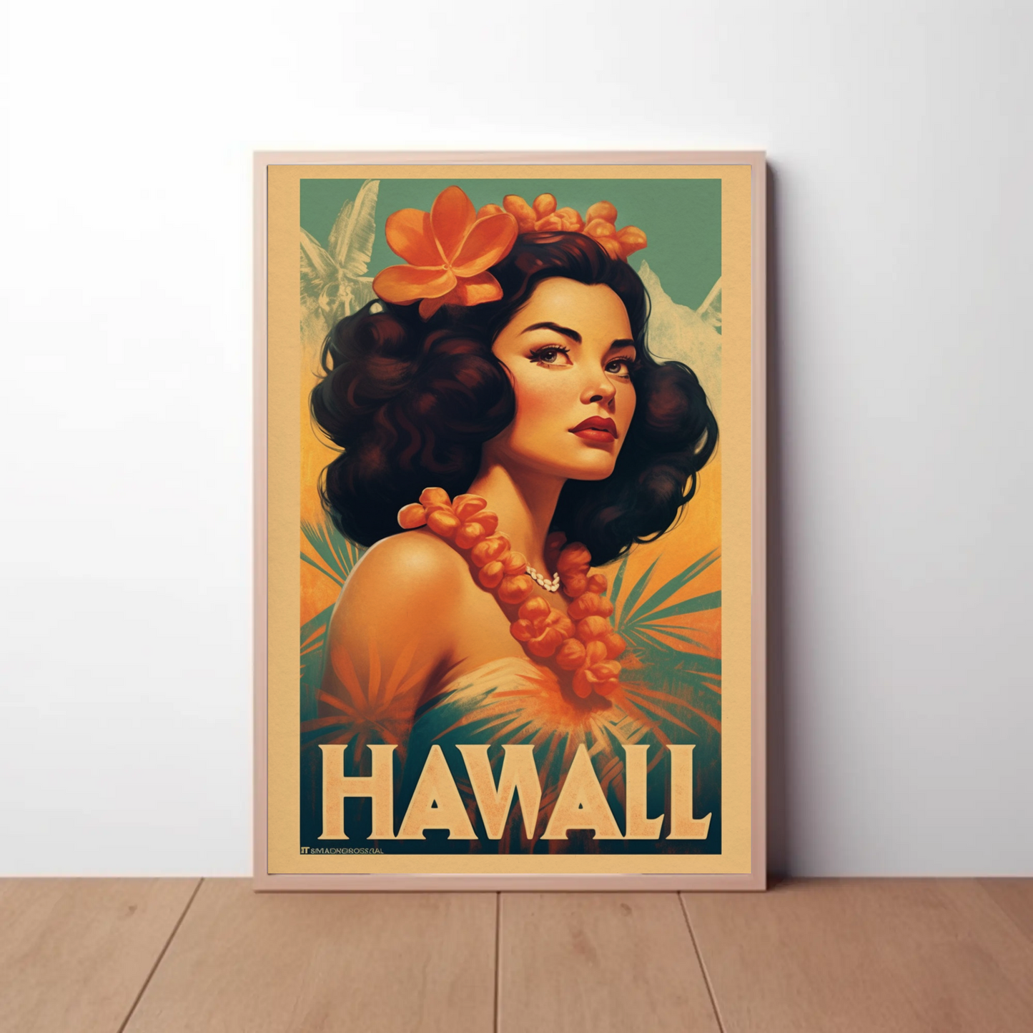 Hawaii Vintage Travel Poster