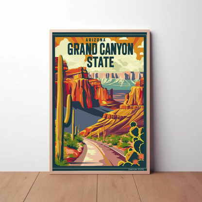 Vintage Travel Poster - Grand Canyon, Arizona