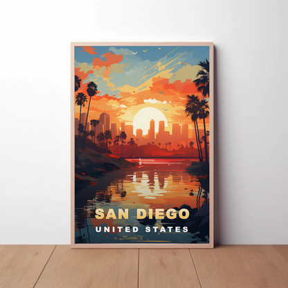 San Diego Vintage Travel Poster