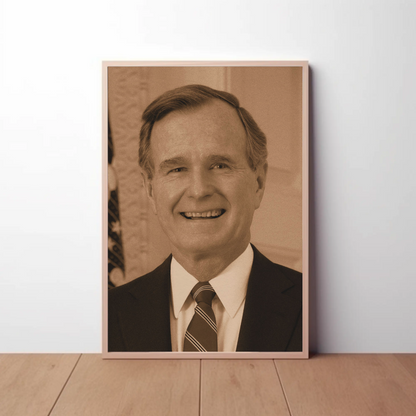 George Bush 41st President Sepia Photo