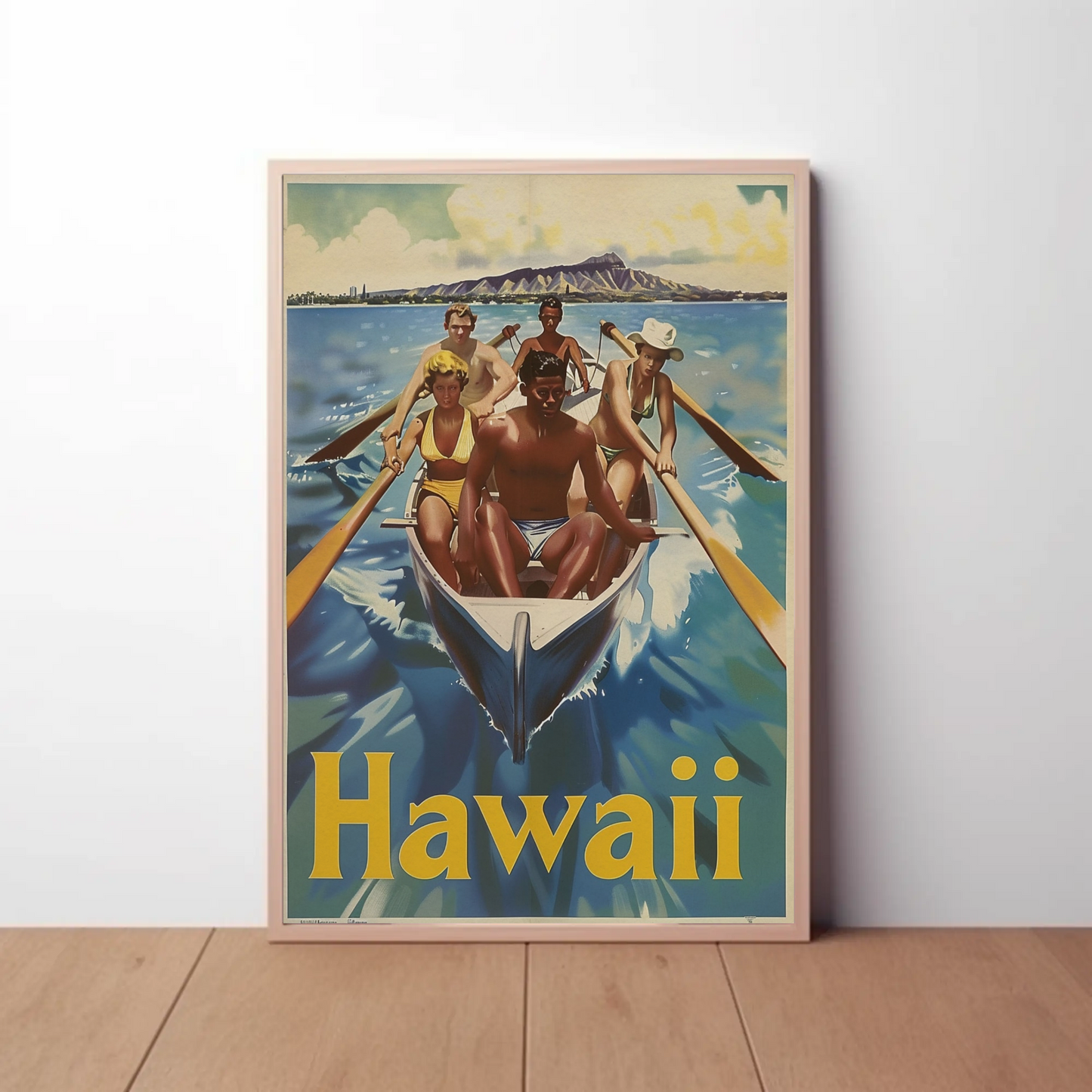 Vintage Poster Hawaii Rowing Team