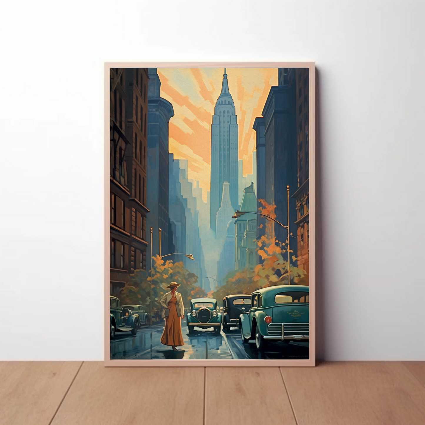 New York Empire Vintage Travel Poster