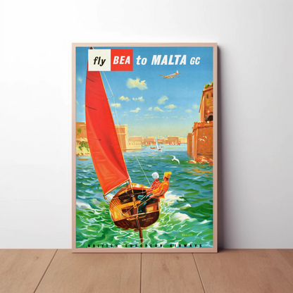 Malta Vintage Travel Poster