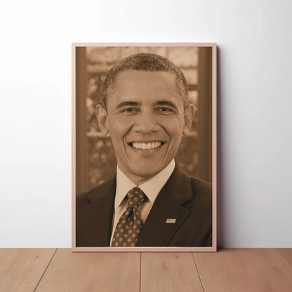 Barack Obama 44th President Sepia Photo