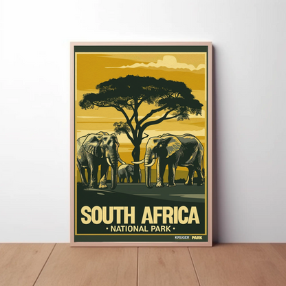 South Africa National Park Vintage Poster