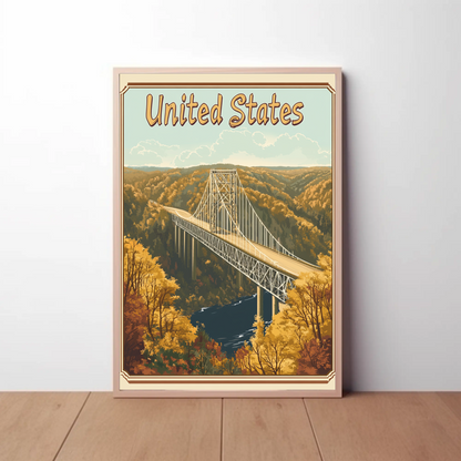 United States Scenic Bridge Poster