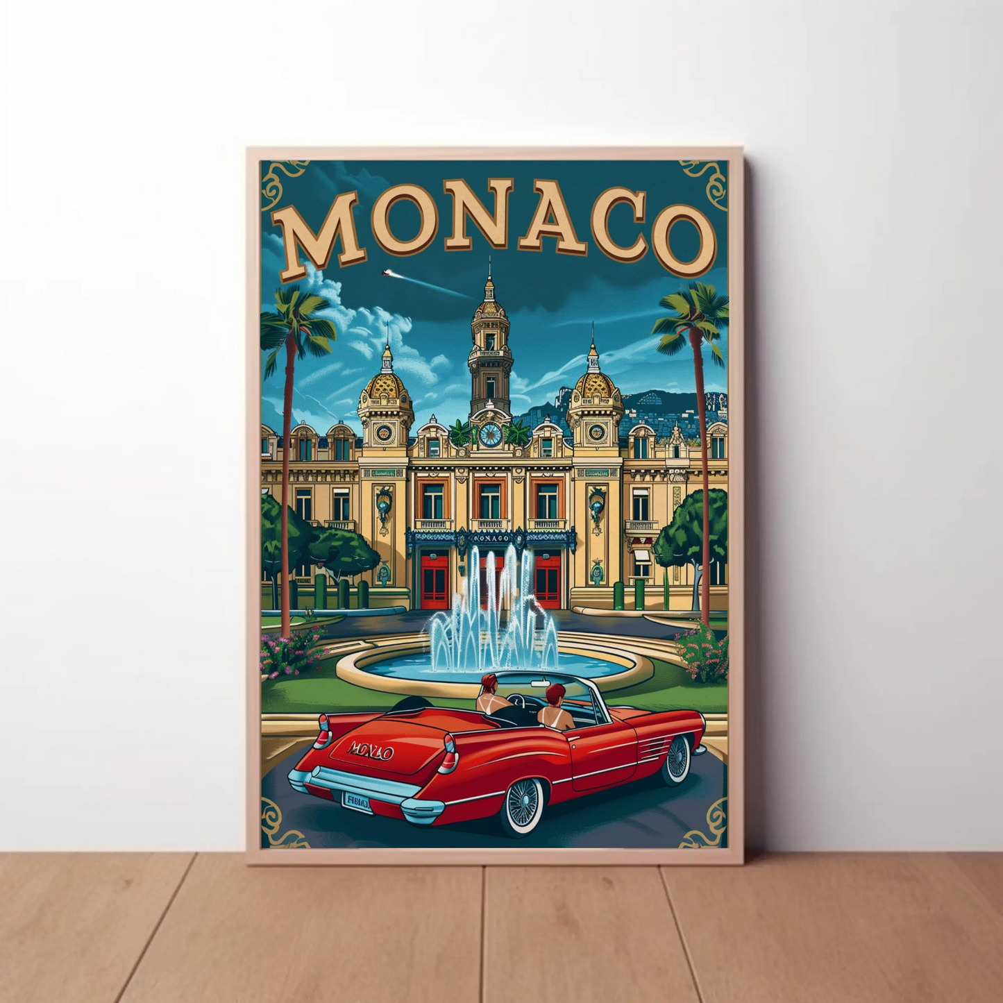 Elegant Monaco Vintage Poster