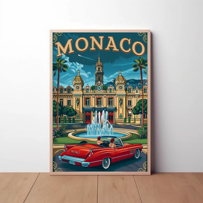 Elegant Monaco Vintage Poster