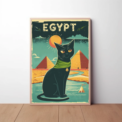 Egyptian Cat Mystique Poster