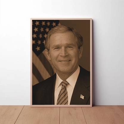 George W. Bush 43rd President Sepia Photo