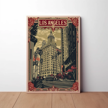 Vintage Travel Poster - Los Angeles Historic City