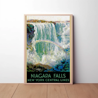 Niagara Falls New York Central Lines Vintage Poster