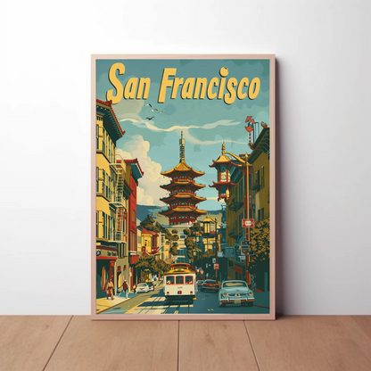 San Francisco Chinatown Vintage Poster