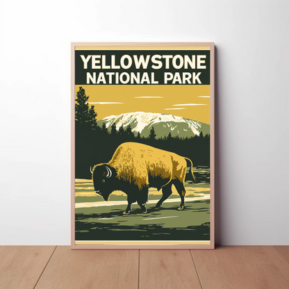 Yellowstone National Park Vintage Style Poster