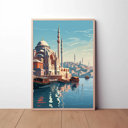 Istanbul Vintage Travel Poster