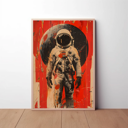 Vintage Travel Poster - Astronaut Space Art