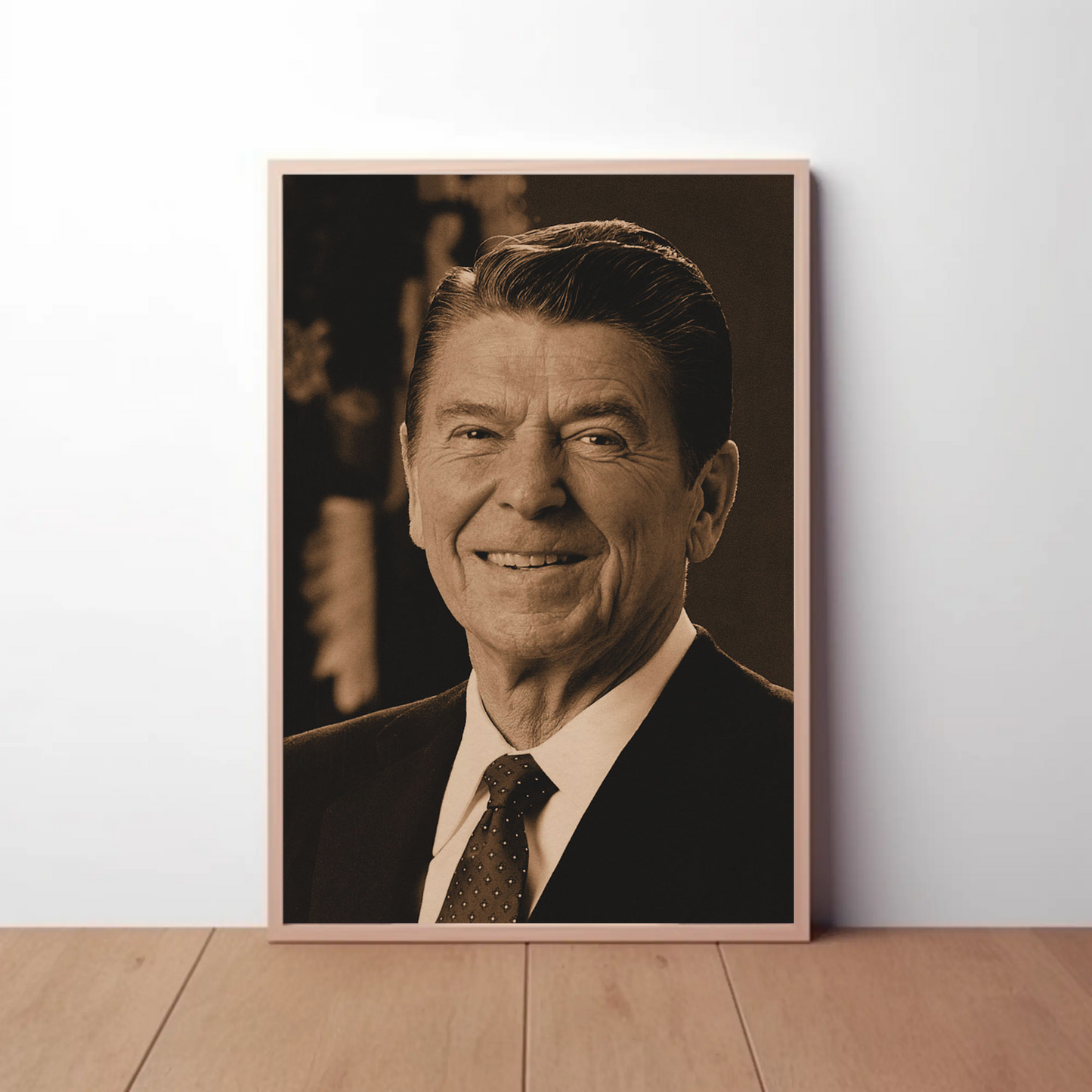 Ronald Reagan 40th President Sepia Photo