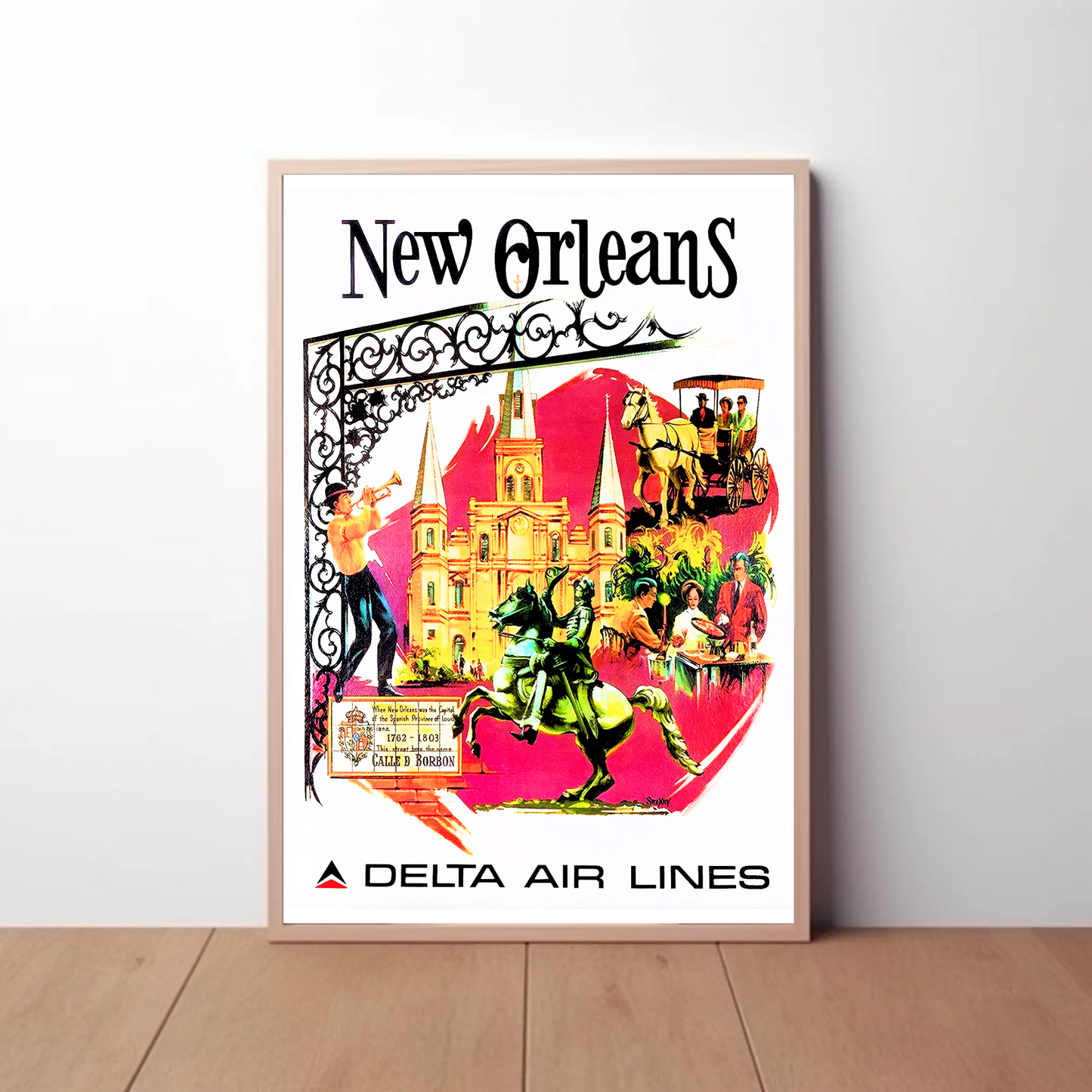 New Orleans Air Lines Travel Poster