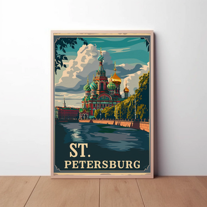St. Petersburg Vintage Poster - Russian Architecture
