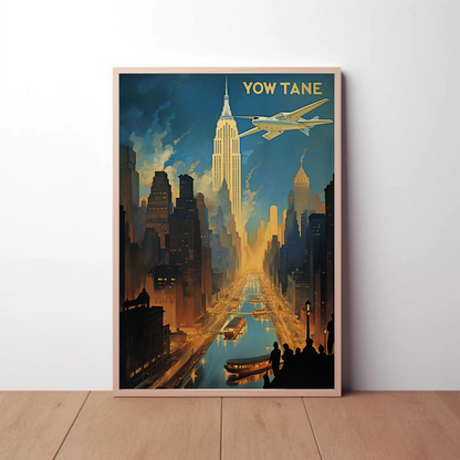 New York Vintage Travel Poster