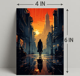 Sunset In The Cityscape Poster