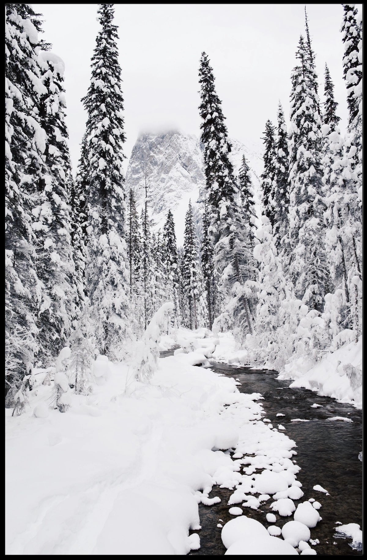 Winter Wonderland Photorealistic National Park Poster