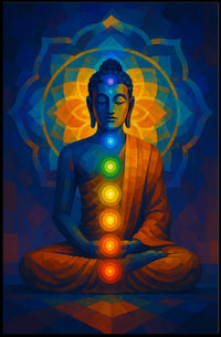 Meditative Buddha Chakra Wall Art Abstract or Artistic Poster