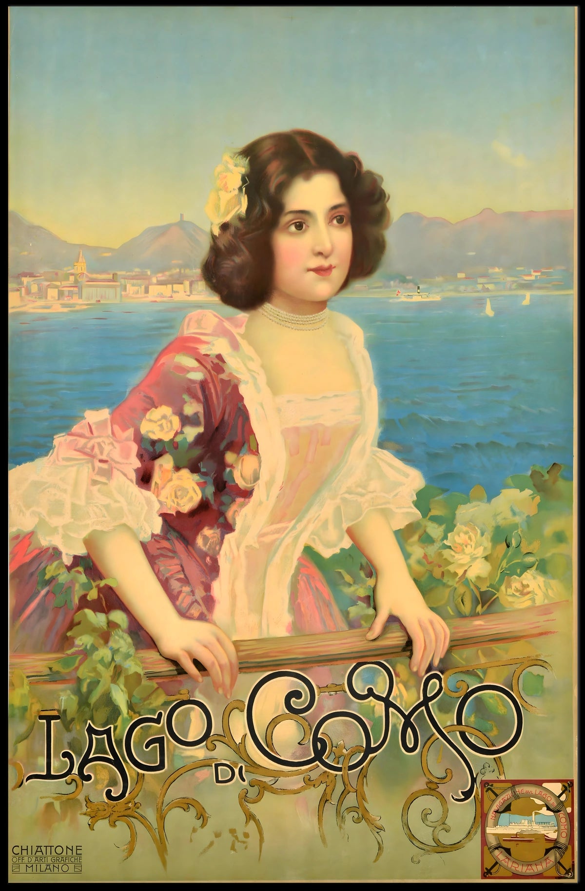 Lago Di Como Vintage Elegance Vintage Poster
