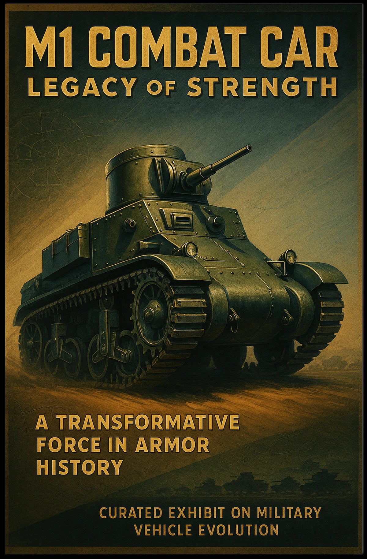 M1 Combat Car Legacy Of Strength Poster