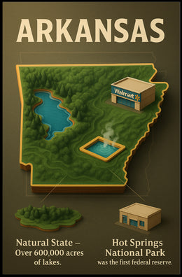 Arkansas The Natural State Poster