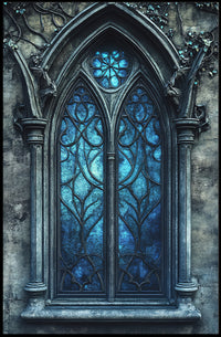 Gothic Window Elegance Poster