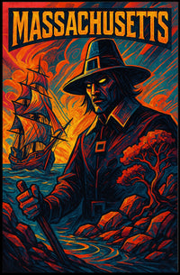 Massachusetts Pilgrim Poster