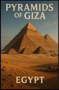 Egyptian Pyramids Historical Travel Photorealism Poster
