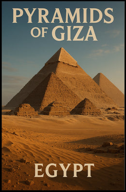 Egyptian Pyramids Historical Travel Photorealism Poster