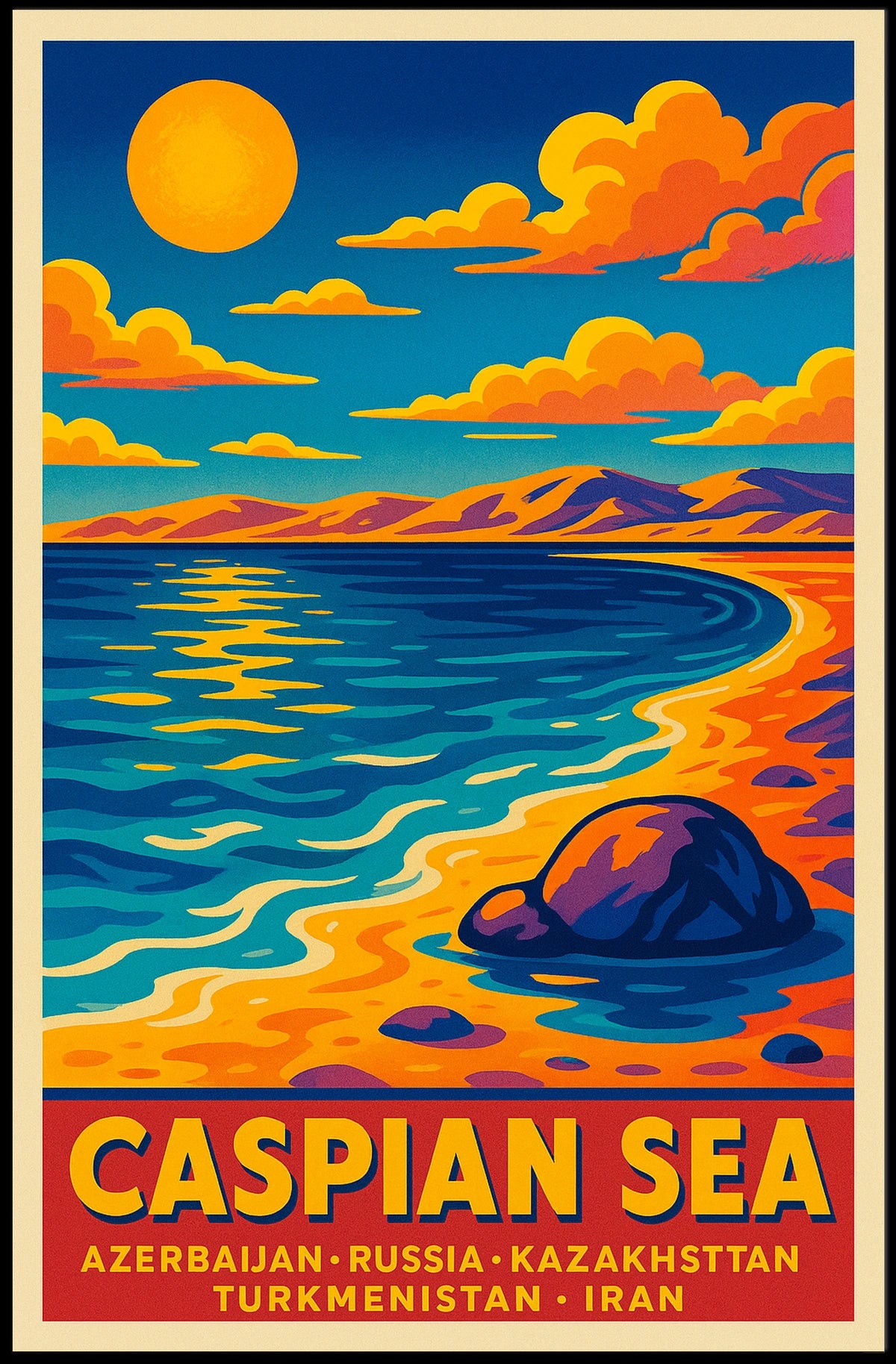 Caspian Sea Poster
