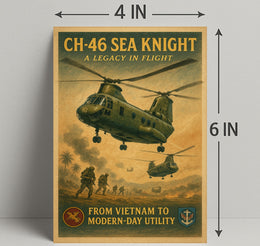 CH-46 Sea Knight Vintage Flight Poster PosterGoat