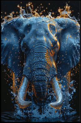 Majestic Water Elephant Poster