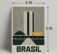 Brasil Modernist Architecture Wall Art Print PosterGoat