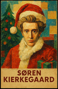 Festive Kierkegaard Christmas Pop Art Cultural Poster