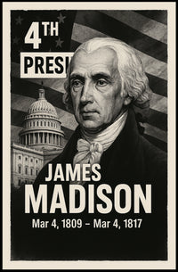 James Madison 4th President Poster
